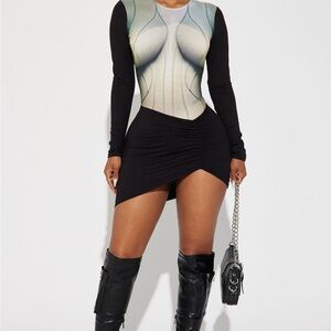 2 piece Long Sleeve Skirt Set